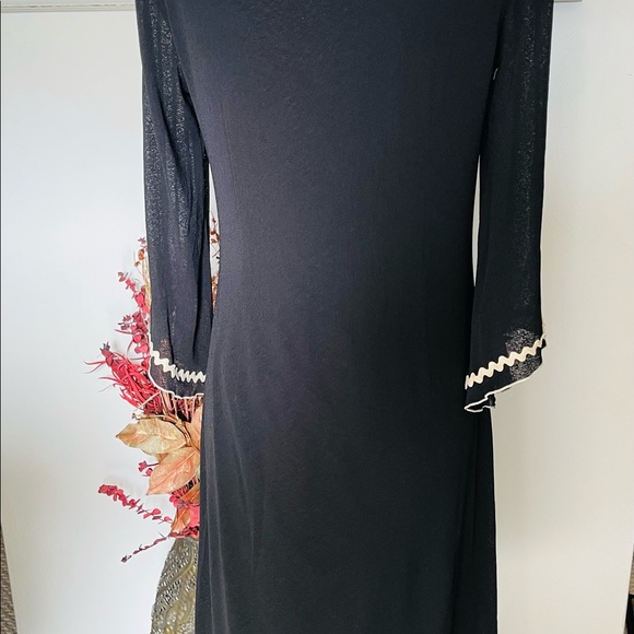 OMBRÉ BOHEMIAN BLACK DRESS SIZE 10 - Picture 2 of 5